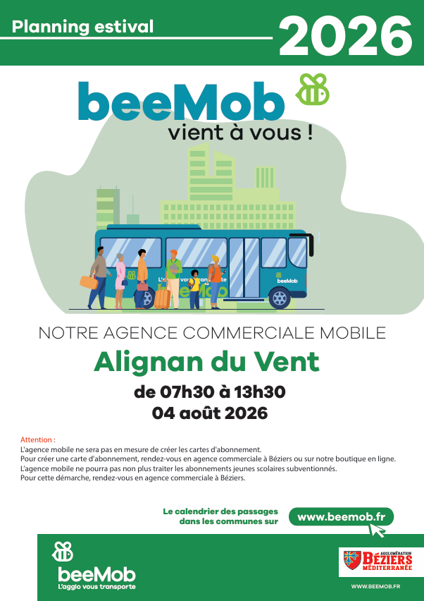Agence mobile beeMob vient à vous le 4 août