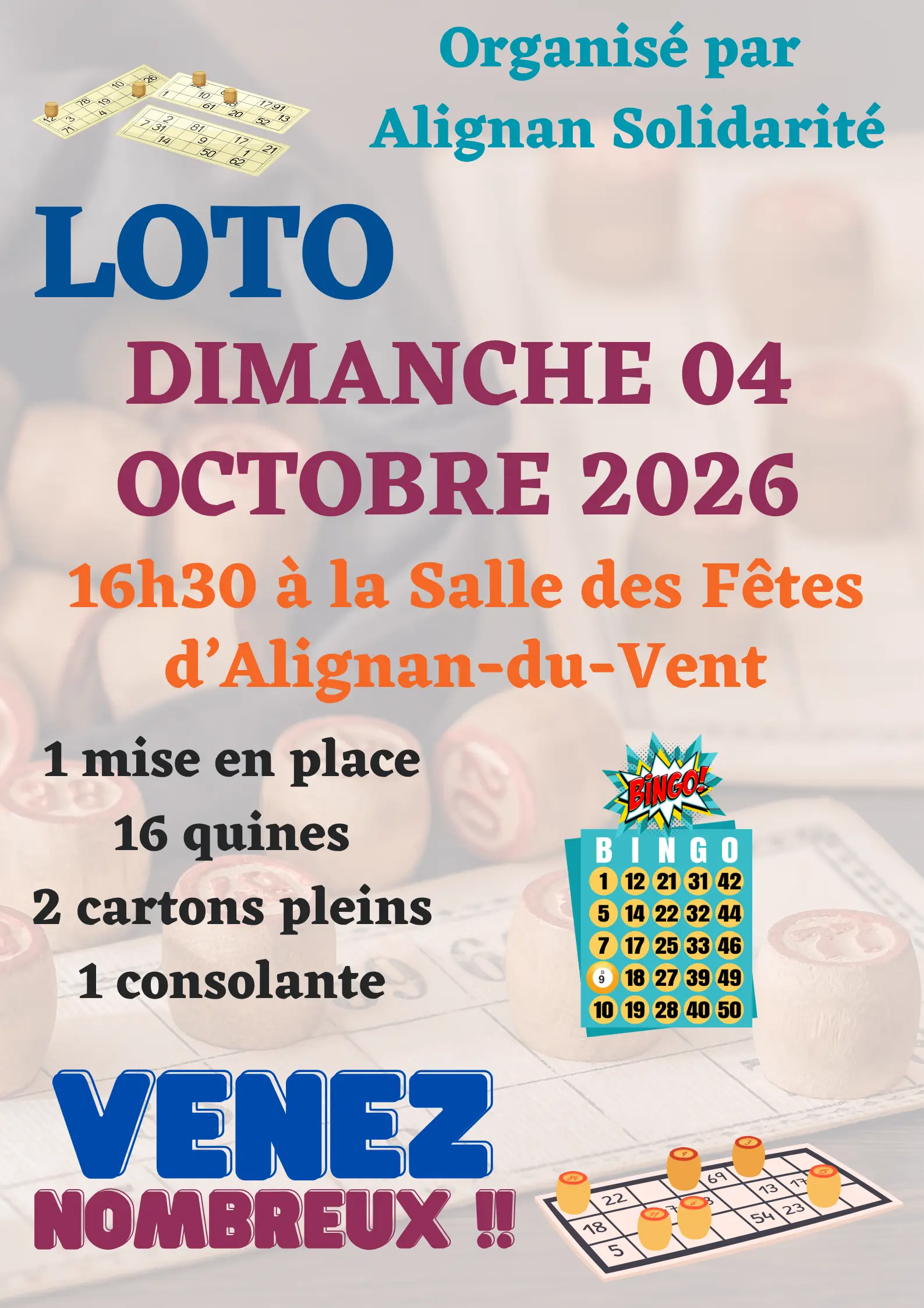 Loto dimanche 04 octobre 2026 pour Alzheimer
