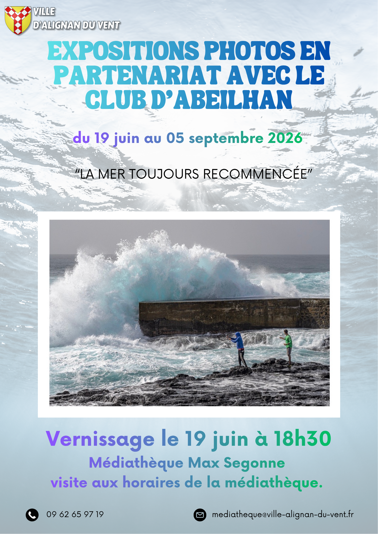 Expositions photos du 19/06 au 05/09 – Vernissage le 19 juin à 18h30 à la Médiathèque